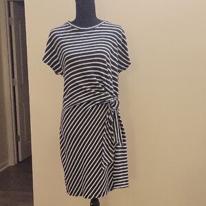 Striped Black and White Dress
